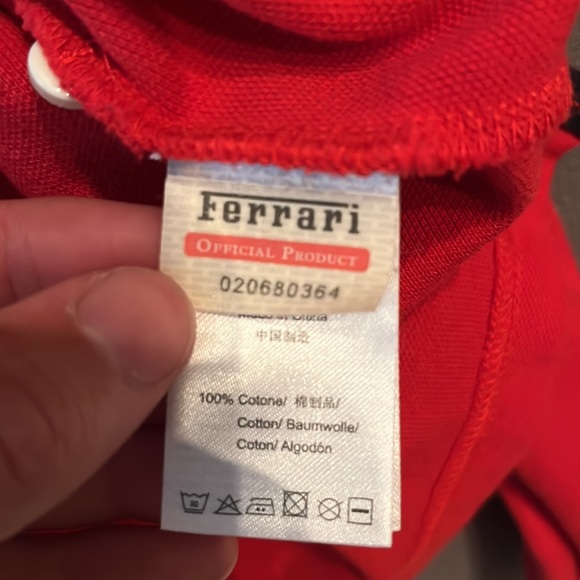 GENUINE Long sleeve Ferrari Polo Shirt Small - Picture 4 of 5